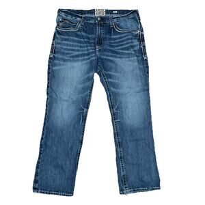 Ariat M4 Jeans 40x32 38Tag Blue Denim Boot Cut Coltrane Relaxed Fit Western